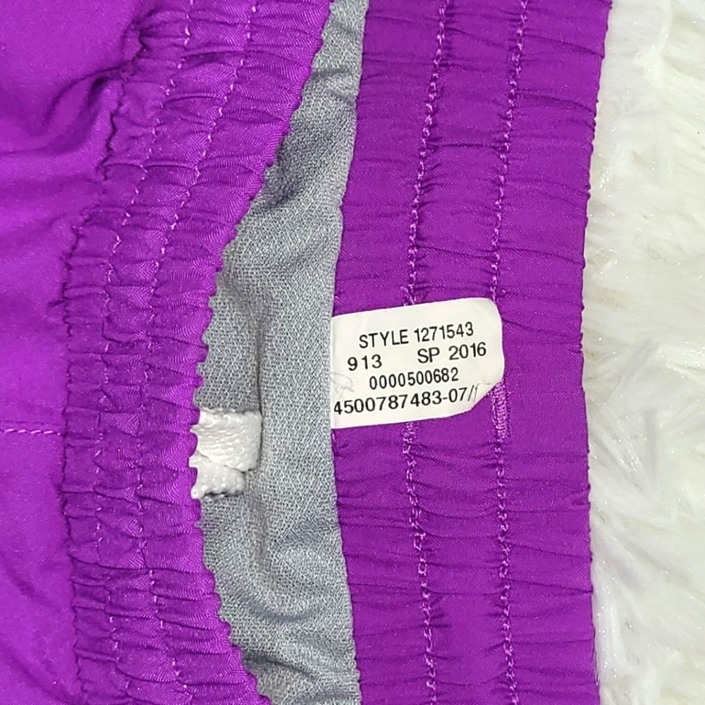 🏃♀️Under Armour womens purple & navy blue jogging running shorts with p - Picture 7 of 14